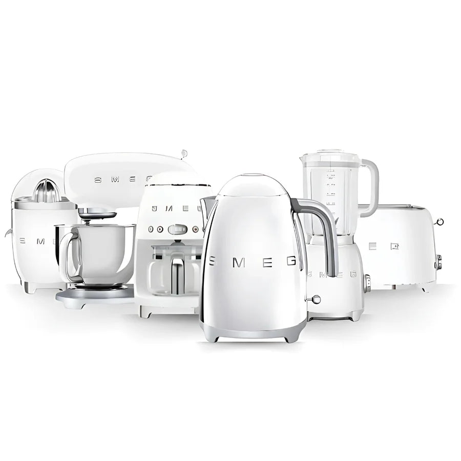 Smeg 50's Retro Style Kitchen Collection — Six Pieces — White